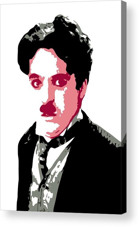 Charlie Chaplin Acrylic Print featuring the digital art Charlie Chaplin by DB Artist