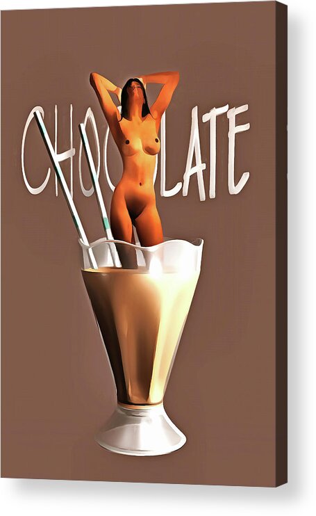 Adult Acrylic Print featuring the painting Chocolate by Jan Keteleer