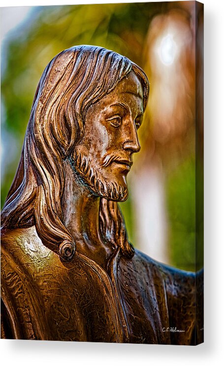 Statue Acrylic Print featuring the photograph Christ in Bronze by Christopher Holmes