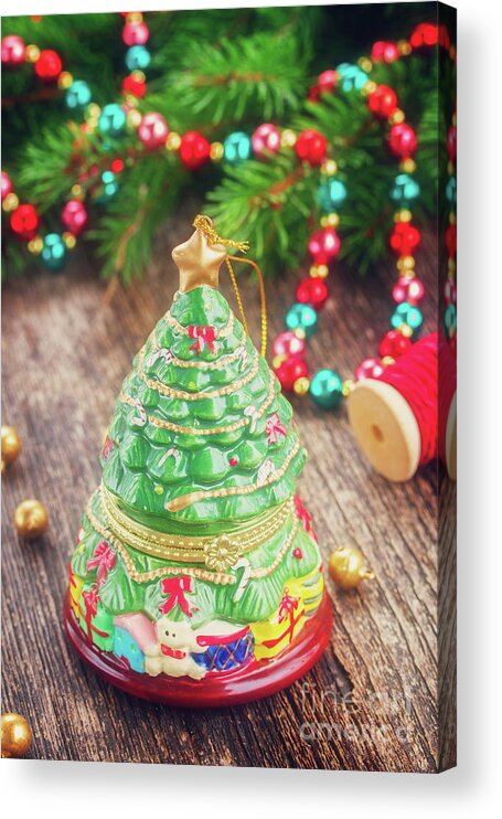 Anastasy Yarmolovich Acrylic Print featuring the photograph Christmas Evergreen Tree 2 by Anastasy Yarmolovich