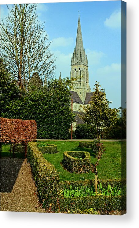 Roman Catholic Church Acrylic Print featuring the photograph Church Garden by Jennifer Robin