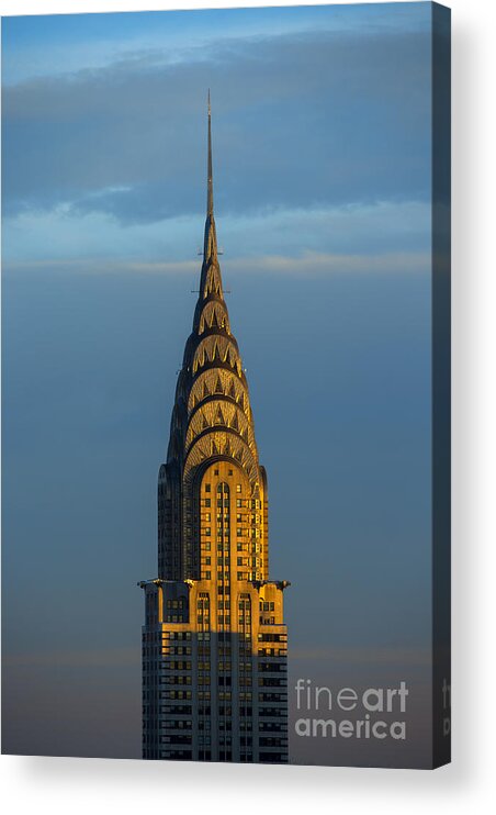 Chrysler Building Acrylic Print featuring the photograph Chrysler Building in the Evening Light by Diane Diederich