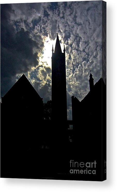 Black And White Acrylic Print featuring the photograph Church by Elisabeth Derichs