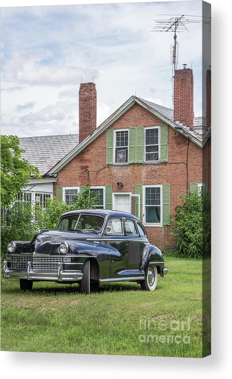 Car Acrylic Print featuring the photograph Classic Chrysler 1940s Sedan by Edward Fielding