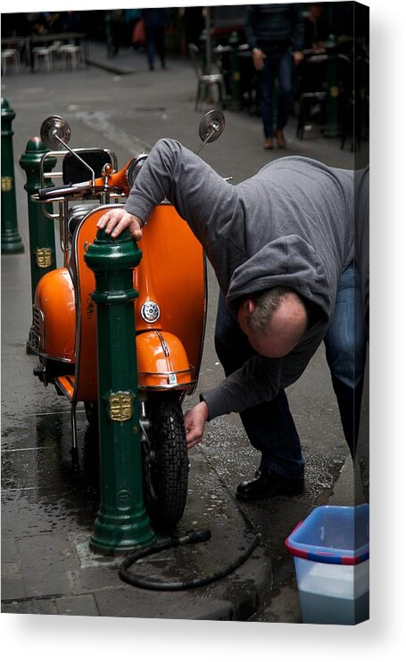 Australia Acrylic Print featuring the photograph Clean Vespa by Lee Stickels