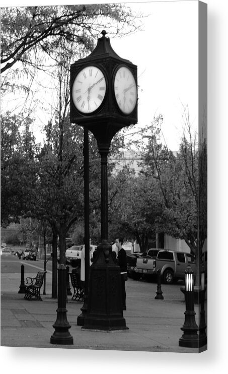 Clock Acrylic Print featuring the photograph Clock by Jean Evans