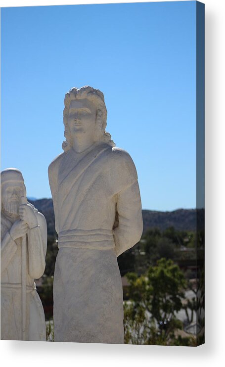 Sermon On The Mount Acrylic Print featuring the photograph Closeup of Statue Sermon on the Mount by Colleen Cornelius