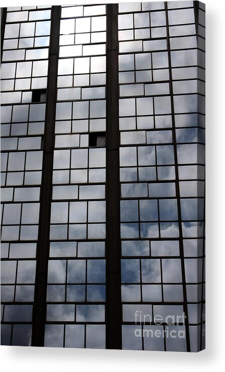 Landscape Acrylic Print featuring the photograph Clouds on Glass by Balanced Art