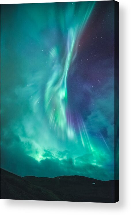 Clouds Acrylic Print featuring the photograph Clouds vs Aurorae by Tor-Ivar Naess