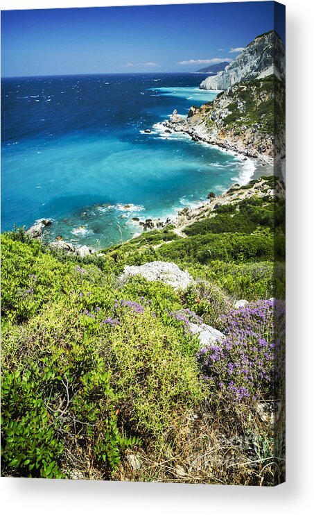 Landscape Acrylic Print featuring the photograph Coast of Greece by Jelena Jovanovic