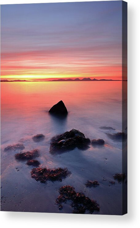 Sunset Acrylic Print featuring the photograph Coastal Sunset Kintyre by Grant Glendinning