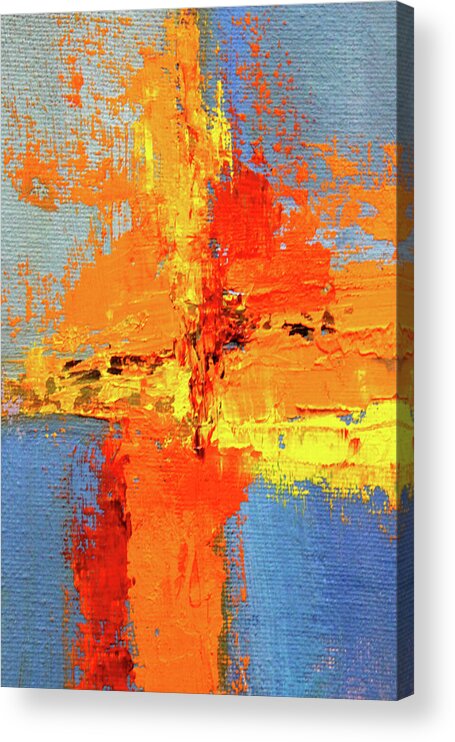 Colorful Abstract Painting Acrylic Print featuring the painting Color Splash 2 by Nancy Merkle