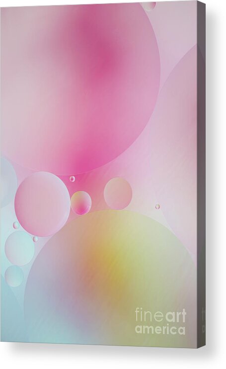 Abstract Acrylic Print featuring the photograph Colorful bubbles by Elena Nosyreva