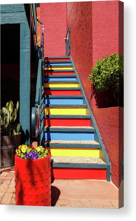 Stairs Acrylic Print featuring the photograph Colorful Stairs by James Eddy