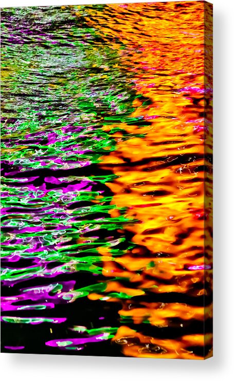 Sydney Vivid Festival Acrylic Print featuring the photograph Colors Collide by Az Jackson