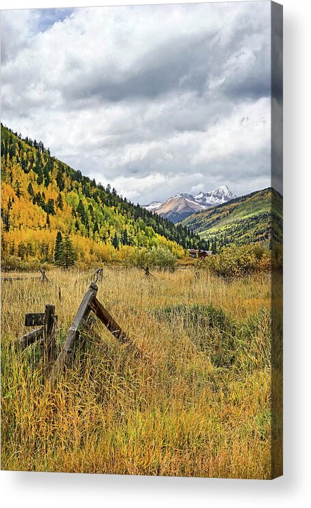 Wooden Corral Remnants Acrylic Print featuring the photograph Corral Remains by Theo O'Connor