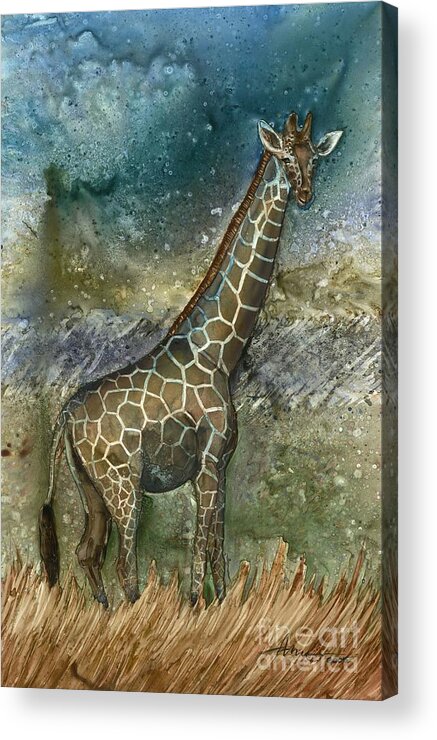 Giraff Acrylic Print featuring the painting Cosmic Longing by Amy Stielstra