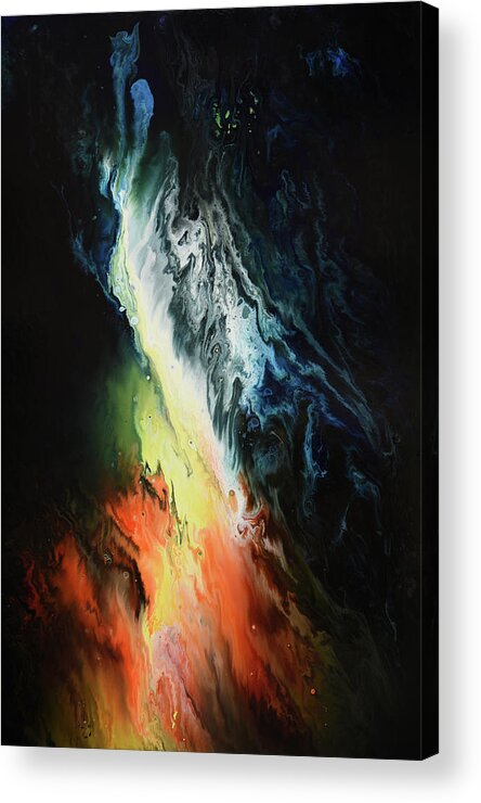 Abstract Acrylic Print featuring the painting Creation by Dion Kurczek