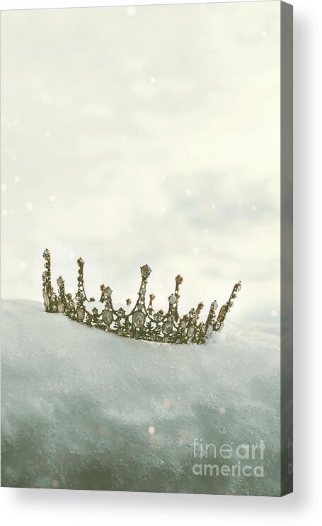 Crown Acrylic Print featuring the photograph Crown In The Snow by Amanda Elwell