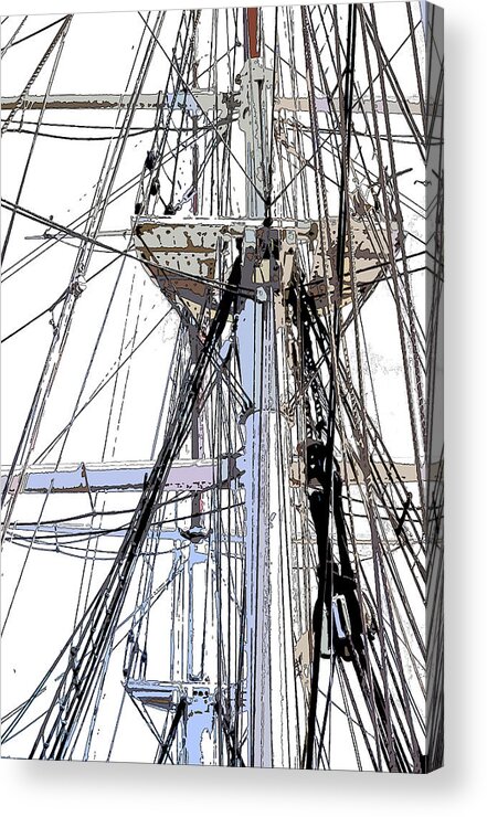 Tall Ship Acrylic Print featuring the photograph Crow's Nest by James Rentz