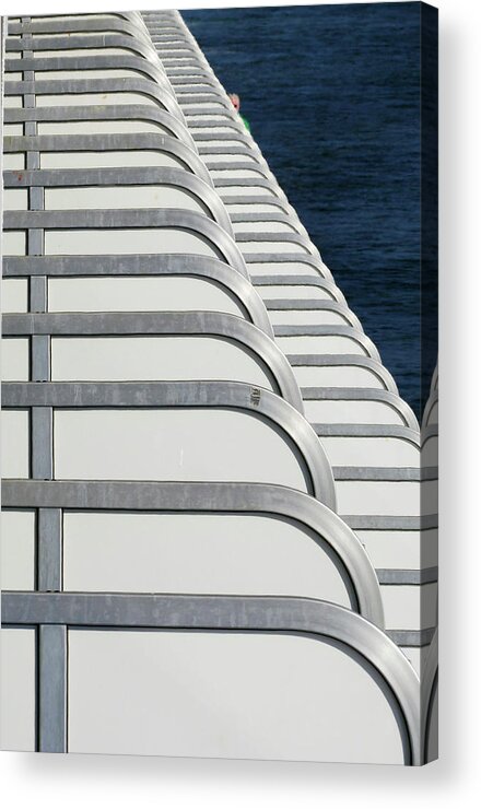 Landscape Acrylic Print featuring the photograph Cruise Ship's Balconies by Paul Ross