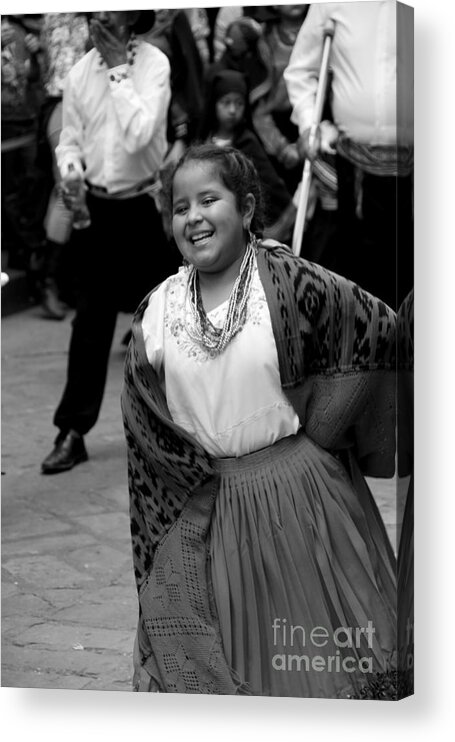 Girl Acrylic Print featuring the photograph Cuenca Kids 715 by Al Bourassa