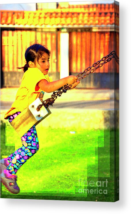 Girl Acrylic Print featuring the photograph Cuenca Kids 861 by Al Bourassa