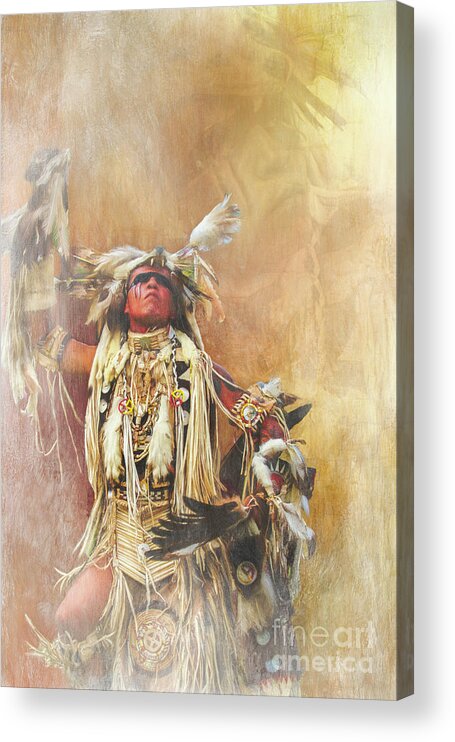 Indigenous Acrylic Print featuring the photograph Dakota Sioux by Eleanor Abramson