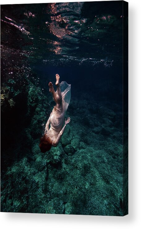 Swim Acrylic Print featuring the photograph Deep Down by Gemma Silvestre