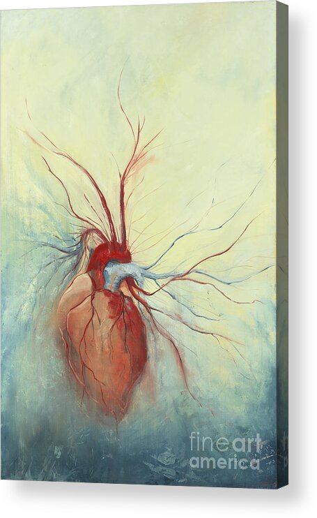 Heart Acrylic Print featuring the painting Determination by Priscilla Jo