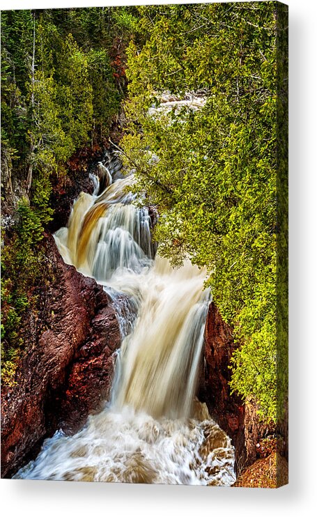 Devils Kettle Acrylic Print featuring the photograph Devil's Kettle Falls by Susan Rissi Tregoning