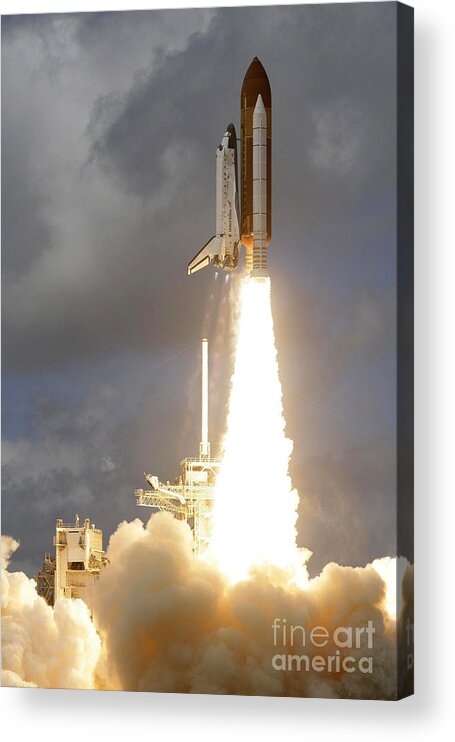 Space Shuttle Acrylic Print featuring the photograph Discovery Launch by Nasa