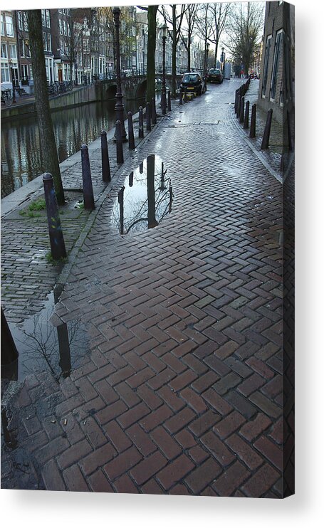 Landscape Amsterdam Red Light District Acrylic Print featuring the photograph Dnrh1109 by Henry Butz