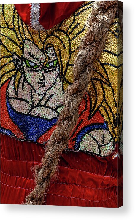 Domincan Day Nyc 2018 Acrylic Print featuring the photograph Domincan Day NYC 2018 Detail of Costume by Robert Ullmann