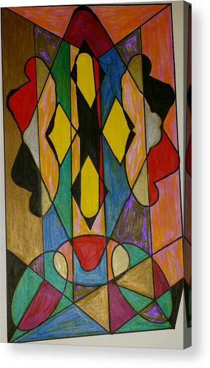 Geometric Art Acrylic Print featuring the glass art Dream 29 by S S-ray