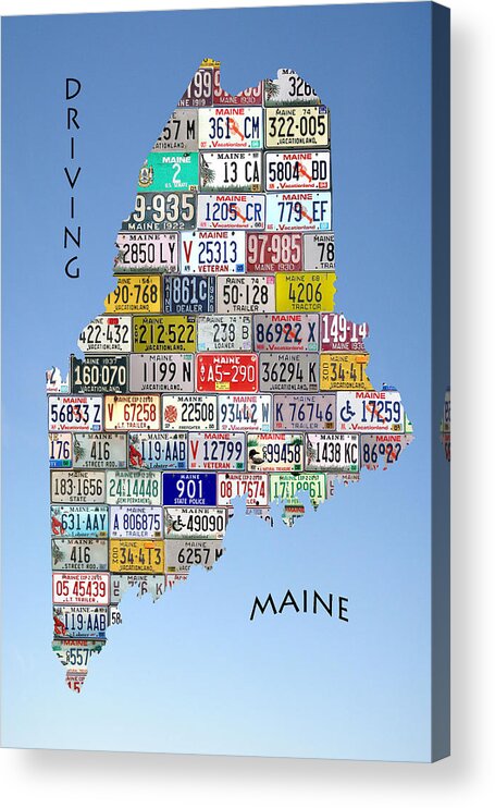 Maine Acrylic Print featuring the photograph Driving Maine by Jewels Hamrick