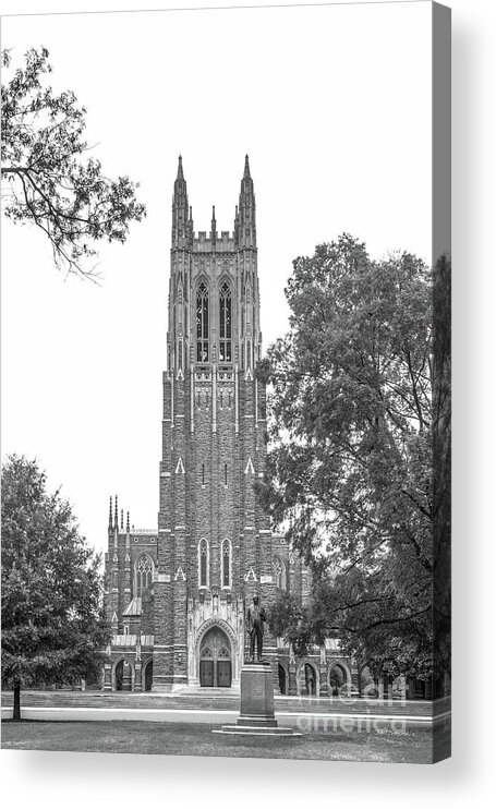 Duke University Acrylic Print featuring the photograph Duke University Chapel by University Icons