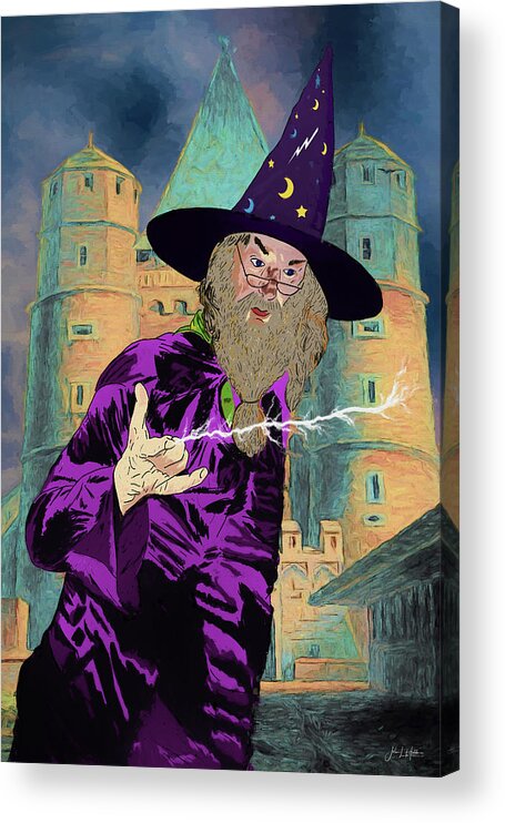 Albus Dumbledore Acrylic Print featuring the digital art Dumbledore by John Haldane