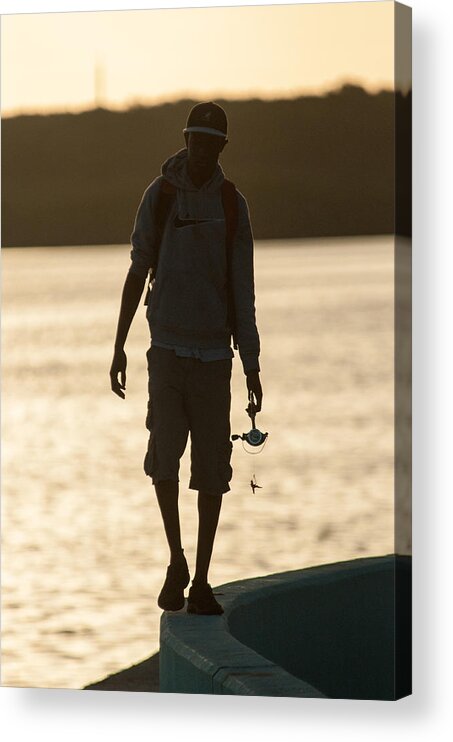 Color Image Acrylic Print featuring the photograph Early morning fishing by Brian Green