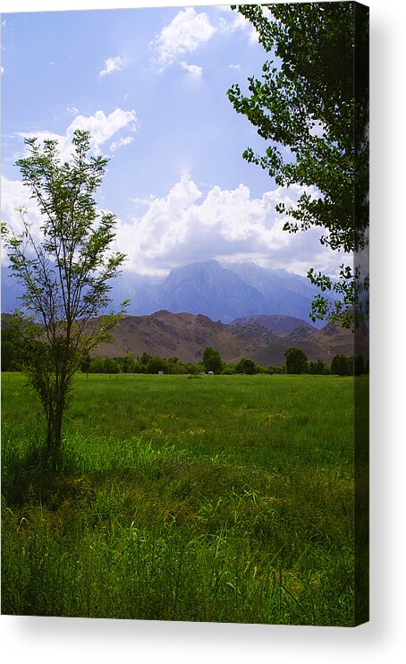 Eastern Sierras Acrylic Print featuring the photograph Eastern sierras-Mt Whitney by Gary Brandes