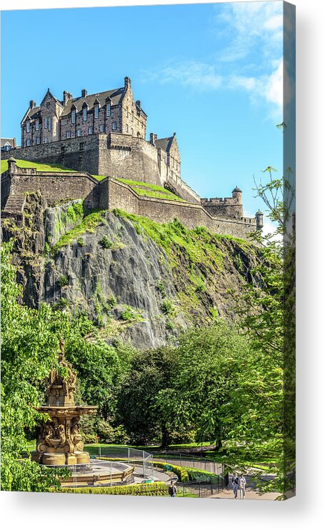Edinburgh Acrylic Print featuring the photograph Edinburgh Castle 1 by W Chris Fooshee