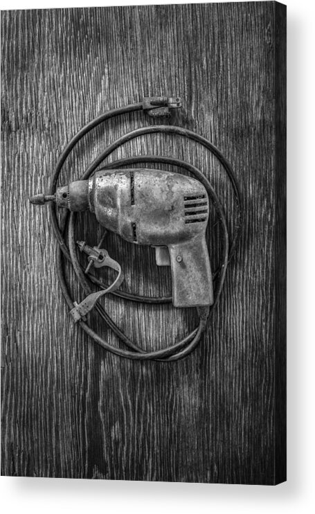 Antique Acrylic Print featuring the photograph Electric Drill Motor by YoPedro