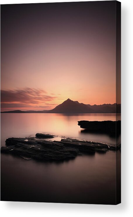 Isle Of Skye Acrylic Print featuring the photograph Elgol Sunset Afterglow by Grant Glendinning