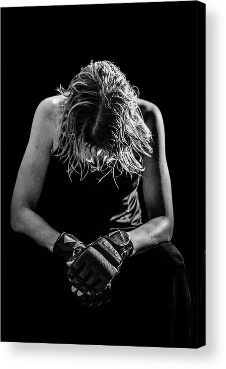 Gym Acrylic Print featuring the photograph Exhaustion by Amber Kresge