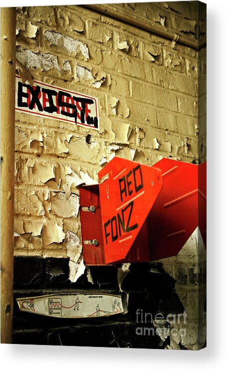 Grunge Acrylic Print featuring the photograph Exist by Kathy Strauss