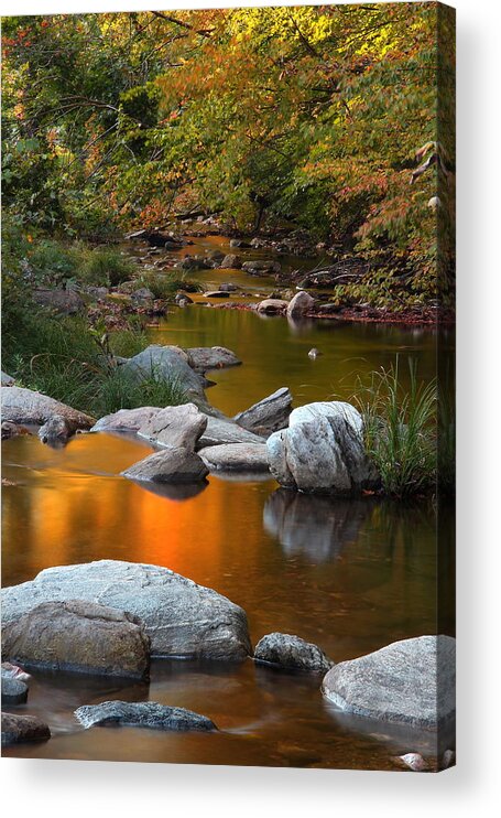Kent Connecticut Acrylic Print featuring the photograph Fall Reflection by Andrea Galiffi