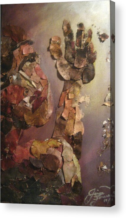  Acrylic Print featuring the painting Falling Apart by Jessica De la Torre