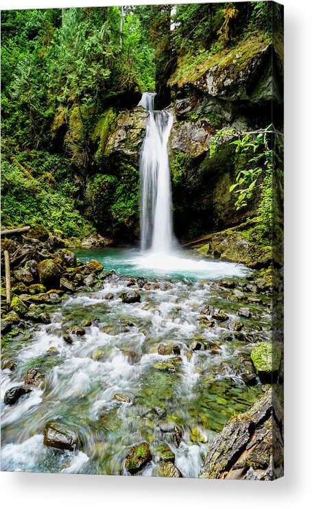 Waterfall Acrylic Print featuring the photograph Falls Creek Hide-a-way by Tim Dussault