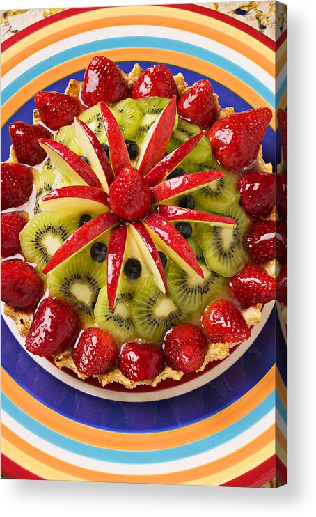 Fruit Acrylic Print featuring the photograph Fancy tart pie by Garry Gay