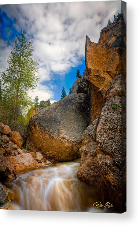 Flowing Acrylic Print featuring the photograph Fast-Flowing Crazy Woman by Rikk Flohr